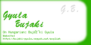 gyula bujaki business card